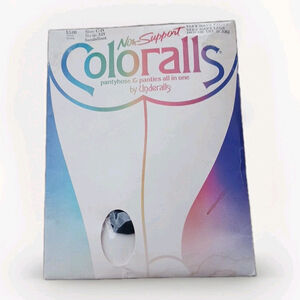 Vintage Underalls Coloralls Navy Pantyhose Size C D